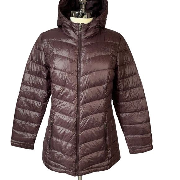 The North Face Black Cherry Quilted 550 Down Filled Mid Length Puffer Coat - Picture 4 of 15